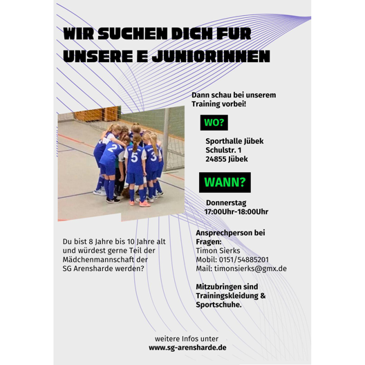 Wir suchen Dich: E-Juniorinnen