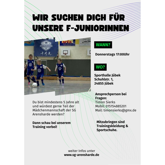 Wir suchen Dich: F-Juniorinnen