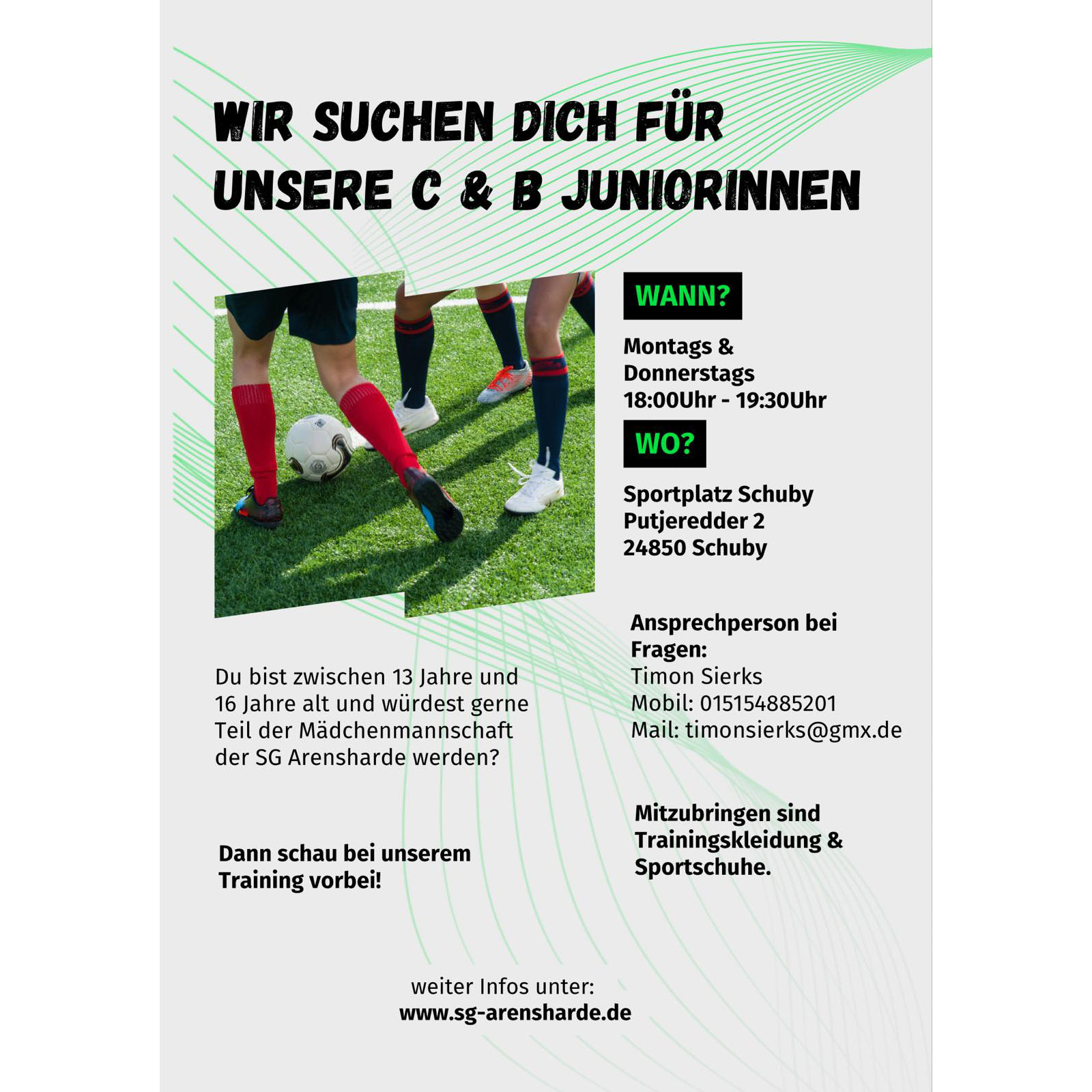 Wir suchen Dich: B-/C-Juniorinnen ⚽️