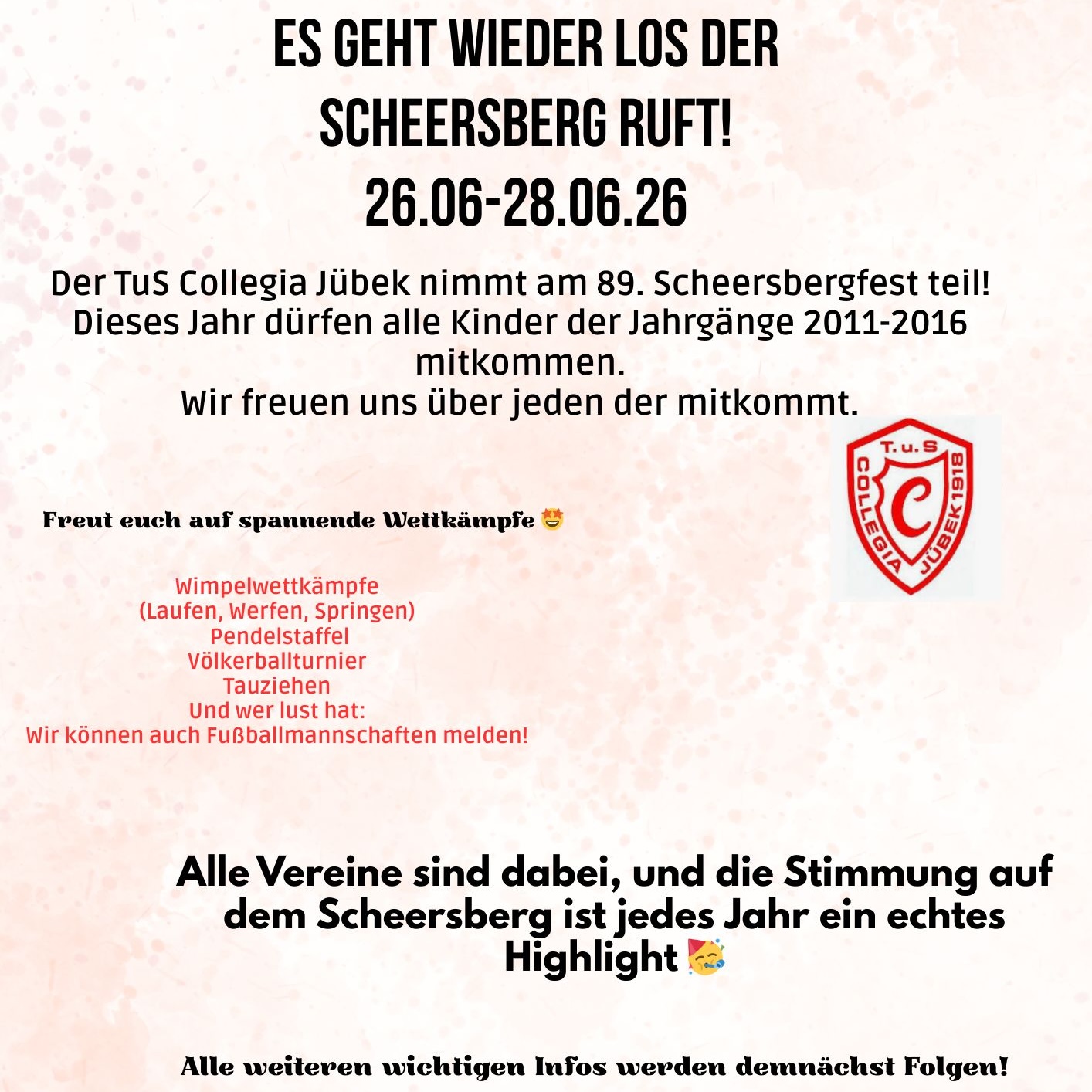 Scheersberg 26.-28.06.26 - save the date!